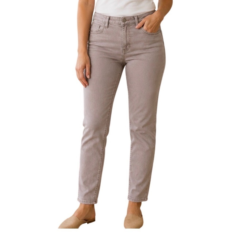 Democracy Straight Leg Jeans‎ size  12 Light Brown Flex-ellent Mid Rise Stretch